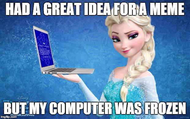 Elsa Holding a laptop
